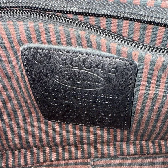 Brighton Emma Embossed Croc Pebbled Leather Shoulder Bag Adjustable Strap Black - Picture 8 of 15